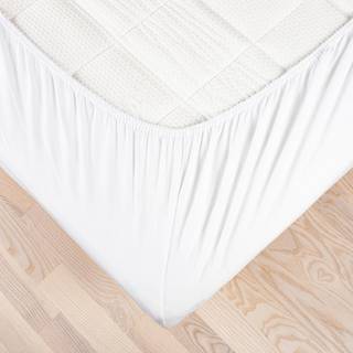 Økologisk facon jerseylagen fra NIGHT & DAY - HVID 120x200x35 cm.