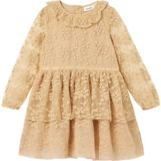 Lil Atelier Warm Sand Kjole Tyl
