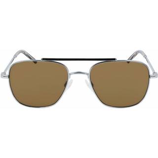 Calvin Klein Mand CK21104S 008 Solbriller Metal Rifle tønde Brun Firkantet