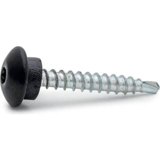 FAST farmerskrue med UFO hoved, 4,8 x 35 mm, sort -150 stk.