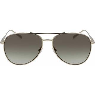 LONGCHAMP Kvinde LO139S 712 Solbriller Metal Guld Grøn Pilot Normal Skygge