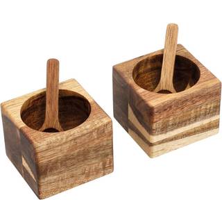 HOLM Miniskålesæt 6x6x5 cm 2 stk Akacie