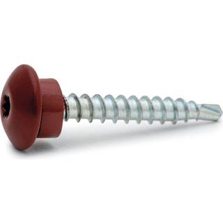 FAST farmerskrue med UFO hoved, 4,8 x 35 mm, oxidrød -150 stk.