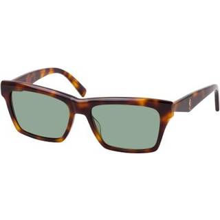 SAINT LAURENT Unisex SL M104 003 Solbriller Havana Grøn Firkantet