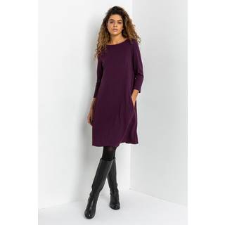 Roman Roman Purple A-Line Pocket Detail Swing Dress
