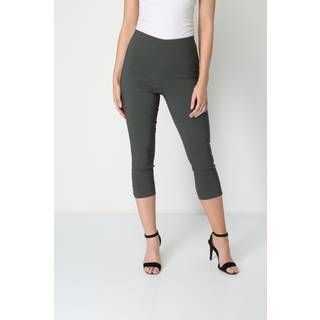 Roman Roman Green Ground Cropped Stretch Capri Trousers