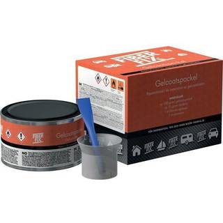 Gelcoatspartel FiberFix, hvid (J2000 / N1000), 100 gram + 10 gram hærder + blandingskop + omrører