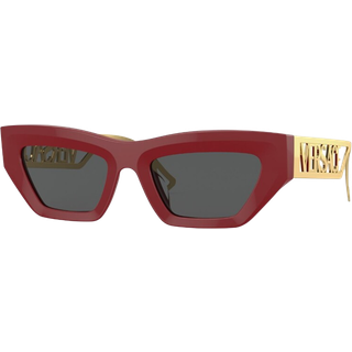Versace Kvinde VE4432U 538887 Solbriller Acetat Rød Grå Geometrisk Normal - Rød