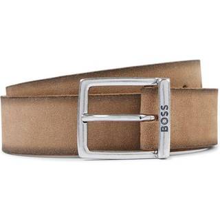 BOSS Black Herren Gürtel braun Veloursleder