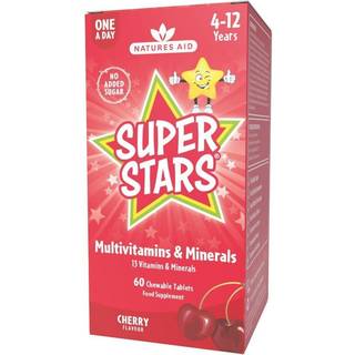 Natures Aid - Super Stars Multivitamin 60 tyggetabletter, kirsebær