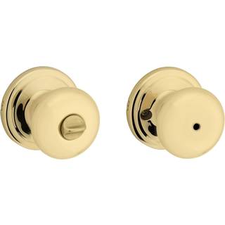 Kwikset Juno Interior Privacy Door Knob med låsedør håndtag til badeværelse og soveværelse poleret messing nøglefri turn lock doorknob