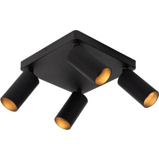Loftspot Clubs, sort, 4 lyskilder, GU10, aluminium