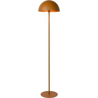 Siemon gulvlampe af stål, Ø 35 cm, okkergul