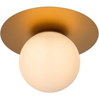 Tricia loftlampe, guld, Ø 25 cm, glas, 1 lyskilde, E27