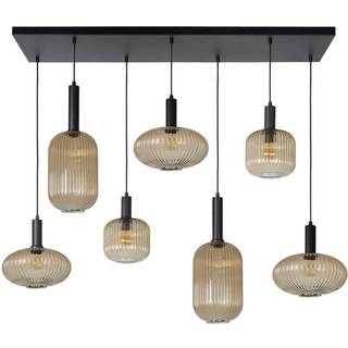 Maloto pendellampe, glas, 7-lys, rav, 150 cm
