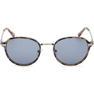Guess Mand GU00068 53V Solbriller Injiceret Havana Blå Rund Normal