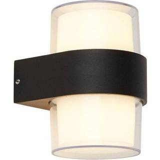 Udendørs LED-væglampe Pittsburgh up/downlight, sort, rund
