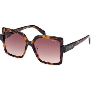 Emilio Pucci Kvinde EP0194 52F Solbriller Acetat Havana Brun Firkantet Normal Skygge