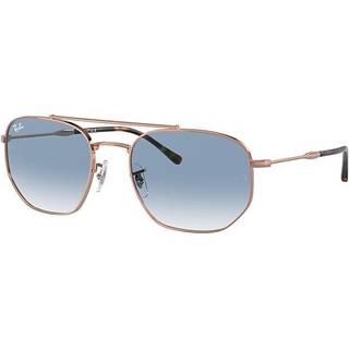Ray - Ban Unisex RB3707 92023F Solbriller Metal Guld Blå Geometrisk Normal Skygge