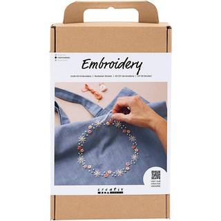 DIY Broderi Kit: Unik Mulepose i Dueblå