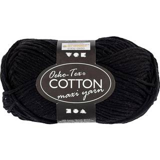 Maxi Bomuldsgarn, 50 g, sort