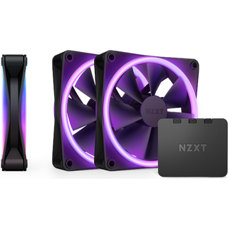 NZXT F120 RGB DUO 3-pack & RGB Controller - White - Kabinet køler - 120mm - Hvid med RGB - 29 dBA