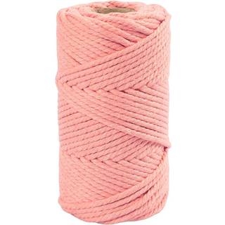 Rosa Macramé Reb 55m - 4mm, Bæredygtigt Garn
