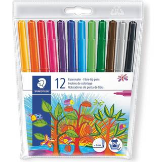 Staedtler vaskbare filt tip mark?rer til b?rn ideelle til farvel?gning og tegning 12 pack 325 WP12