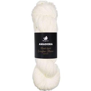 Mayflower Amadora 008 Mørk salvie Indhold: 100% superwash merinould Vægt/længde: 100 g = ca. 350 m Anbefalede pinde: 3-4 mm Strikkefasthed: 10 x 10 cm = 27 m x 40 p Vask: Maskinvask ved skånsom vask, maks. 30°C / Flydende uldvaskemiddel bør anvendes /Tørres fladt.