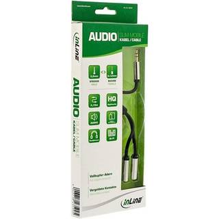 Slim 3.5 mm minijack splitter kabel - 0.15 m