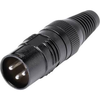 Hicon HI-X3CM-M XLR-stik Stik, lige Poltal: 3 Sort 1