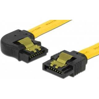 Delock - SATA 600 venstre vinklet kabel - Gul - 20 cm