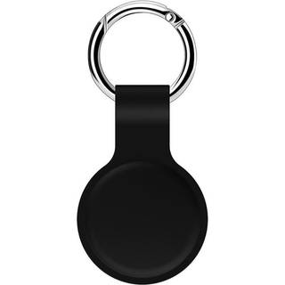 AirTag Silikone Etui m. Rund Karabinhage - Sort