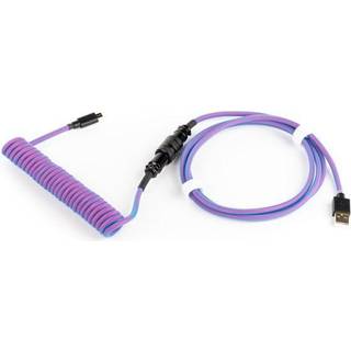 DUTZO Coiled Aviator Micro-USB B cable - Purple - Upgrade Accessories - Lilla