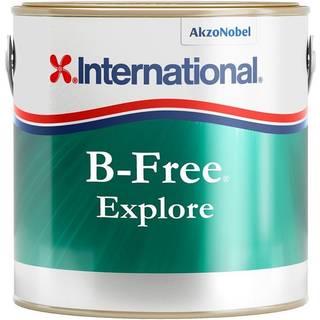 Hård selvrensende biocidfri bundmaling International B-Free Explore, 0.75 liter - rød