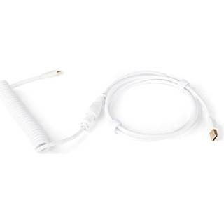 DUTZO Coiled Aviator Micro-USB B cable - White - Upgrade Accessories - Hvid
