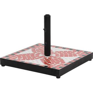 parasolfod 12 kg firkantet terrakotta og hvid