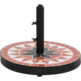 parasolfod 12 kg rund terrakotta og hvid