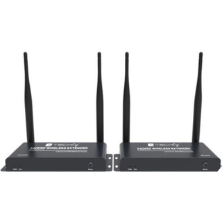Techly IDATA HDMI-WL212 AV forlænger AV sender & modtager Sort