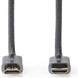 Nedis High Speed HDMI ™ kabel med Ethernet | HDMI™ Stik | HDMI™ Stik | 4K@60Hz | ARC | 18 Gbps | 10.0 m | Runde | Bomuld | Gun Metal Grå | Cover Box