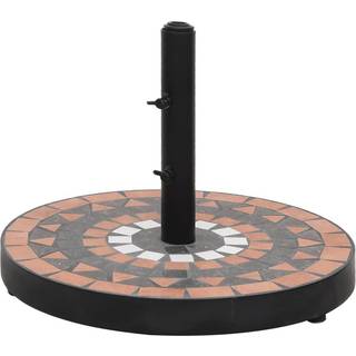 Parasolfod 12 Kg Terrakotta Og Hvid - Terracotta og sort / Rund