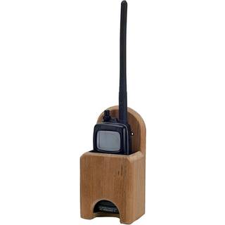 Holder i teak til bærbar VHF Roca, 8 x 5.4 x 15.8 cm