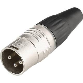 Hicon HI-X3CM-V XLR-stik Stik, lige Poltal: 3 Sort,