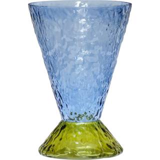 Hübsch Abyss Vase 29 Cm /olivengrøn - Vaser Glas Blå - 661705