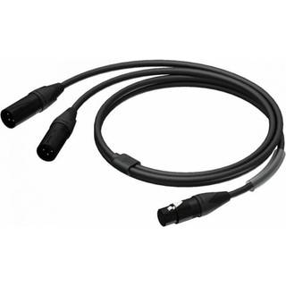 PROCAB Y-Split Kabel XLR HUN 2x XLR HAN (1,5m)