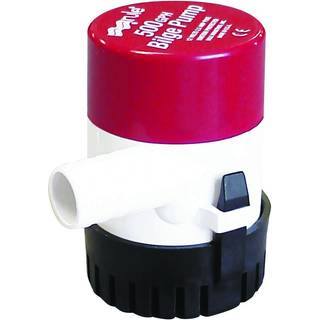 Dykpumpe elektrisk lænsepumpe Rule 500 GPH (31 liter / minut), 24 V, manuel driftstart, uden niveauføler