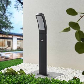 Lindby LED-sokkellampe Moshe, 60 cm, antracit, sensor