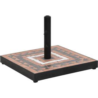 parasolfod 12 kg firkantet terrakotta og hvid