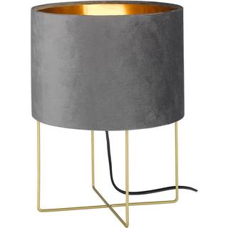 Aura bordlampe, fløjlsskærm, højde 32 cm, grå