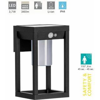 EGLO MARTANO solcellelampe med sensor, sort